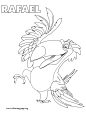 Toucan Rafael coloring page#里约大冒险#