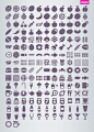 Cosmo food icon set