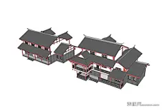 苗族民居SU模型下载_sketchup模型免费下载_素模网