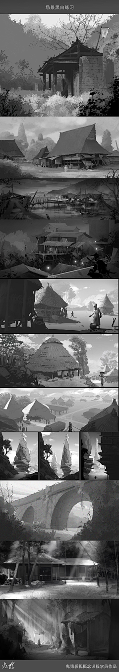 山歌儿采集到【绘画】镜头、黑白构图