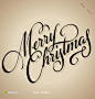 圣诞快乐英文手写字体矢量图片素材设计背景模版下载