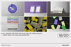 时尚文艺商务名片卡片明信片品牌Logo设计展示Ps贴图样机模版素材-淘宝网