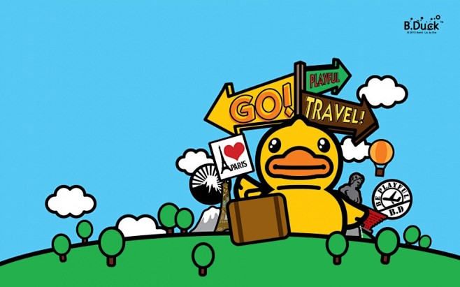 可爱小黄鸭图片