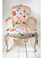 vintage Louis XV armchair in Kathy Ireland linen