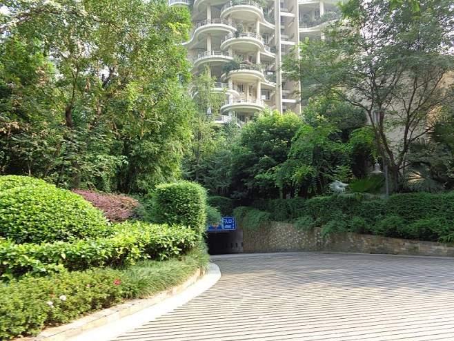 西汉园林-植物与车库出入口
