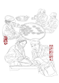 《“昌宁号茶铺”茶叶生产工艺流程插画绘制》_森特笑虎__插画师作品_涂鸦王国gracg.com