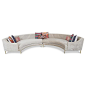 Circle Sectional in Brussels Pearl Velvet : Our best selling Circle Sectional boasts a versatile shape that works well in any space. It's great more large get togethers, setting it up for intimate convers