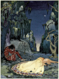 19世纪法国作家塞居尔伯爵夫人的《法国古老童话》绘本，由新艺术时期女性插画家Virginia Frances Sterrett绘制。 ​​​​