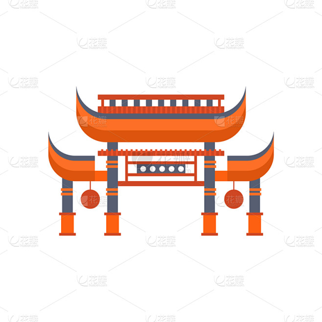 大门,屋顶,亚洲,进口标志,传统,模板,...