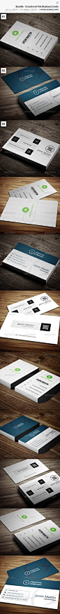 Bundle - Creative Flat Business Cards - 23 - Creative Business Cards
