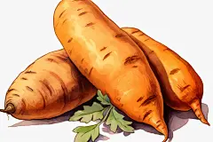 溏心蜜薯手绘红薯番薯粗粮食物插画