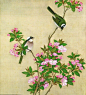【风暖鸟声碎，日高花影重。——唐·杜荀鹤《春宫怨》】余穉《花鸟册》