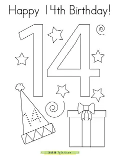 10张12岁生日快乐15岁生日快乐英文描红涂色贺卡下载！ | 涂色集，涂色画打印大图 : &quot;Happy 12th Birthday!&quot; 是英文中用来祝贺某人12岁生日快乐的一句话。如果你想学习更多关于生日祝福的英文表达，这里有一些常见的句子：Happy Birthday! - 生日快乐！Have a fantastic birt 10张12岁生日快乐15岁生日快乐英文描红涂色贺卡下载！