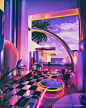 Space  c4d vaporwave Synthwave Retro Interior neon Scifi fantasy cinema4d