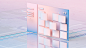 abstract caustics design language dispersion glass gradient minimal pastel UI ux