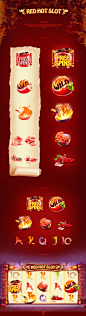 Red Hot Slot - slot game : The theme of this slot was chinese hot chili peppers. To think of interesting symbols with chili peppersand chinese feel was something new and really challenging for me but I had so much fun doing it!These are the symbols I made