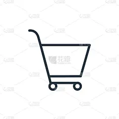 电车图标向量从购物和电子商务概念。小车可编辑行程的细线插图。电车线性标志，用于web和移动应用程序，