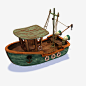 maya cartoon boat