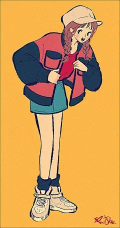 日本插画师 やべさわこ 笔下的复古风少女插画.#艺术研习社# #插画# ​​​​