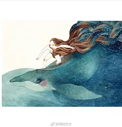 插画欣赏|一组蓝色系的治愈系作品
来自插画师 Gemma Capdevila，她擅长用深邃的蓝色创造了一个静谧温馨的童话世界，其画充满动感又让人宁静，画面简单纯粹却又蕴含满满的故事性，颠覆了以往蓝色带给我们的忧郁悲伤的印象。

插画水彩手绘 ​​​​