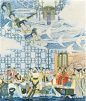 湖底龙宫/戴宏海绘《柳毅传书》，1980年代 ​​​