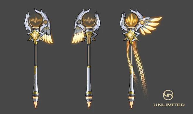科幻 武器 法杖手杖-花瓣网
