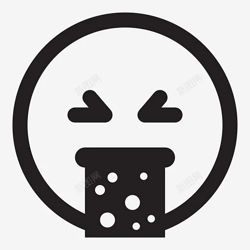 呕吐表情符号图标 创意素材-花瓣网