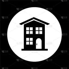 房屋,非都市风光,计算机图标,轮廓,传统,简单,图像,矢量,窗户,蜘蛛网