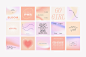 aesthetic branding  gradient instagram Instagram Stories Instagram template social media social media template gradient texture templates