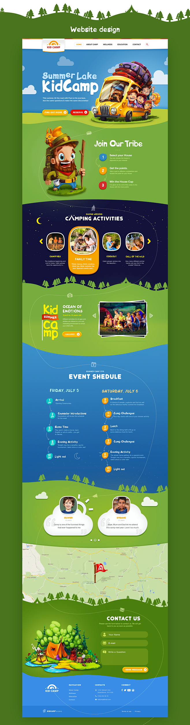 KidCamp website desi...