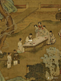 国画分享59｜隐士、童仆、庭院、松竹、杨柳… : 名称：元_ 赵孟頫_西园雅集图 内容：高士（士人、隐士）、侍从（侍女、童仆）、庭院、松、竹、杨柳、芭蕉、藤萝、桥、池水、栏杆、饮食器、文房用具、乐器、文玩（琴棋书画）、僧（和尚、尼姑）、道（道