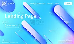 Website landing page. Material design.