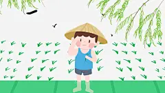 卡通手绘种植水稻的农民免抠素材 装饰 设计图片 免费下载 页面网页 平面电商 创意素材 png素材