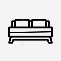 床沙发双人床图标 标志 UI图标 设计图片 免费下载 页面网页 平面电商 创意素材
