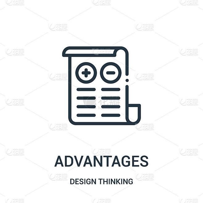 advantages icon vector from design thinking collec