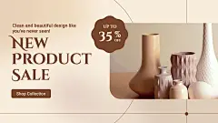 Brown Dot Element Home Decoration Sale Promo Discount Ecommerce Banner