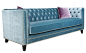 Pasargad Victoria Velvet Sofa Collection-Grey traditional-sofas