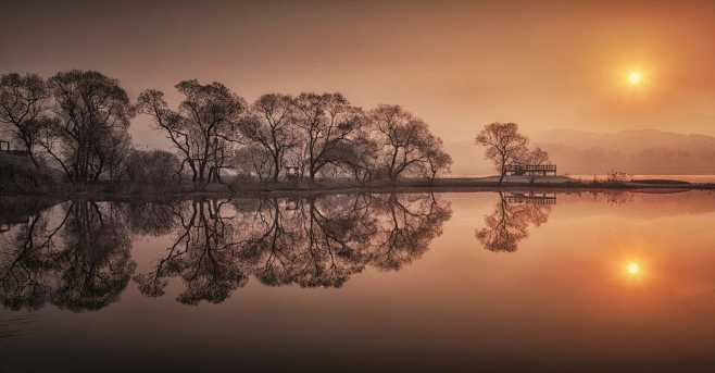 A calm lake by c1113...