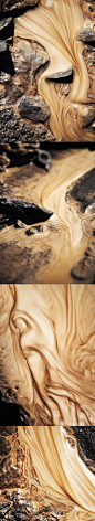 【摄影】水中的沙子，来自法国摄影师Sylvain Meyer，http://t.cn/zjZFTnE。
