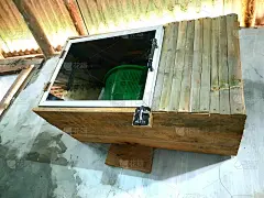 制作食物的竹制橱柜