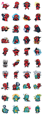 Super V Hero @ Line Stickers Store - For all you super-hero fans out there! Look no further, Super V Hero is here! Probably the clumsiest super-hero you have ever met!: 