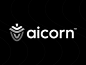 Aicorn Logo Design branding strong white black tech data abstract technology ai corn design simple lines brand identity symbol mark logo