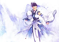 中国风手绘古风男女动漫插画CG游戏宫廷手游人物美术设计绘画素材