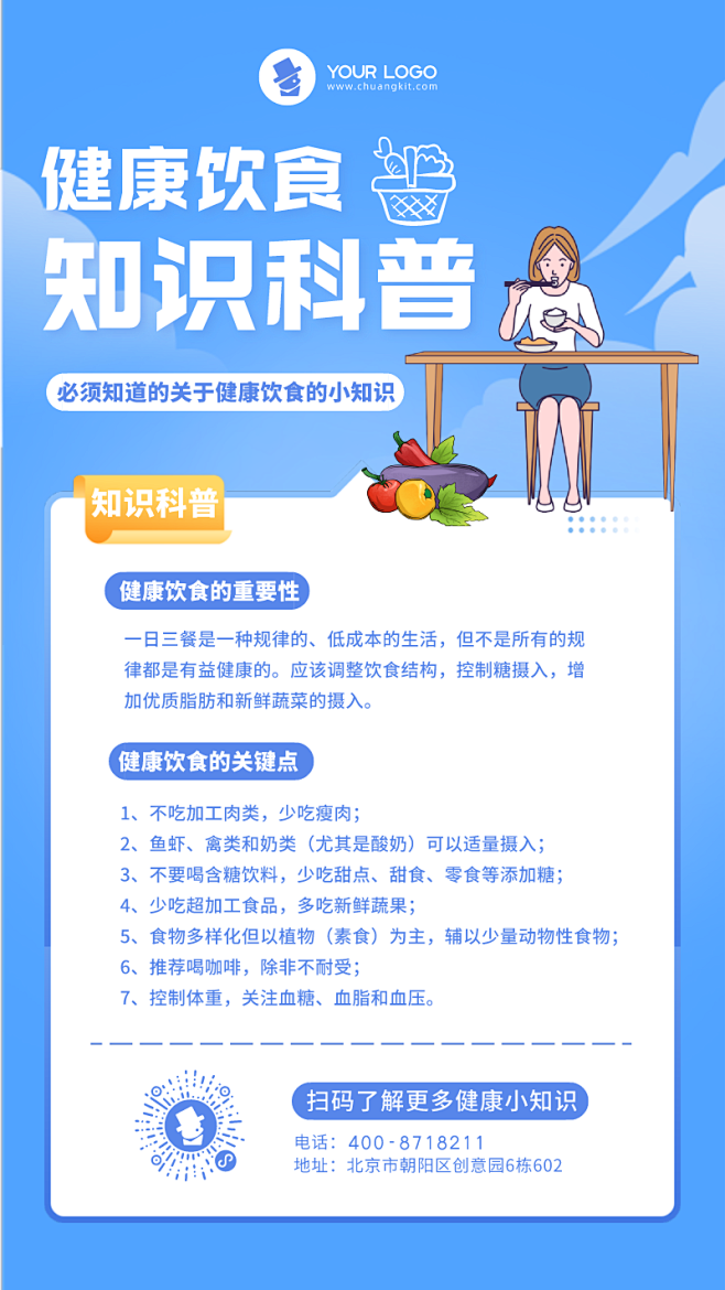 【健康饮食知识科普手机海报】_手机海报在...