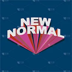 拼写错误的矢量正面的报价或口号丰富多彩â NEW NORMAL â颜色的t恤，标识，Covid-19