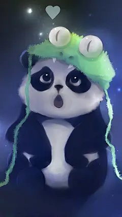 #熊猫#水彩小熊猫手机壁纸