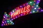 Thrills neon sign