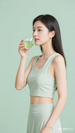 安大叔采集到喝茶的好身材美女