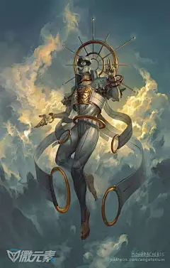 美国概念设计师 Peter Mohrbacher，他自创了一个神明世界 Angelarium。