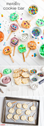 Throw a Monster Bash this Halloween with a fun Make-Your-Own Monster Cookie Bar…